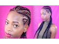 Protective Styles Heart Braiding Design Invisible Root Cornrows