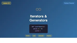 Iterators Generators yield Lazy Evaluation Data Pipelines - Python Tutorial for Beginners
