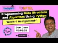 Programming Data Structures and Algorithms Using Python Week 1 Assignment Answers NPTEL July 2026