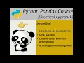 python pandas course introduction to data structure - Series