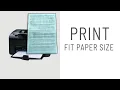 How to Fit Size Paper Printing