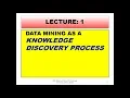 DATA MINING AS A KDD PROCESS DATA MINING BASICS BY DR DIBYA JYOTI BORA LECTURE