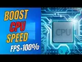 How To Boost Processor or CPU SPEED in Windows Make Computer Super Fast Boost FPS
