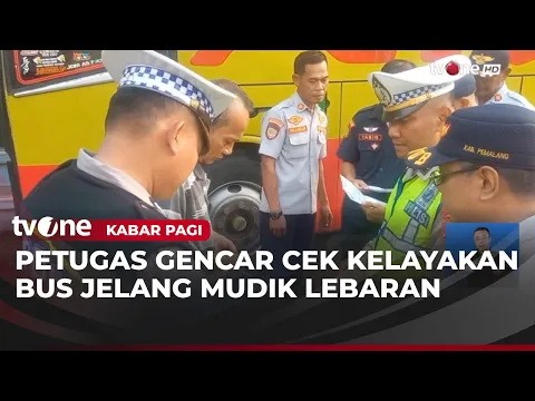 Petugas Gabungan Cek Kelayakan Bus Antar Kota di Terminal Comal, Pemalang