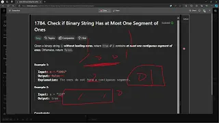 1784 Check if Binary String Has at Most One Segment of Ones