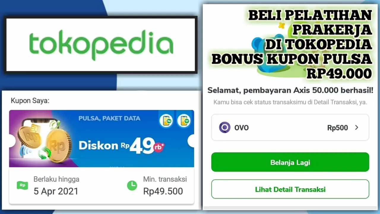 Tips Cara Beli PULSA MURAH di Tokopedia dengan Kupon Diskon | Bayar Pakai BCA Mobile