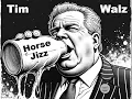 Governor Tim Walz drinking horse excretions in 2024