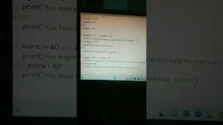 python program to know test scores