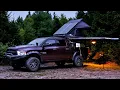 Download Lagu Camping In Heavy Rain With Truck Camper