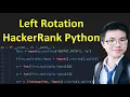 Left Rotation for Python Beginner - Hacker Rank Solution