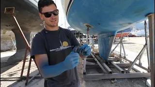 Spring refit and boat work on Leros island, Greece – New solar, bilge alarm and fridge (Ep 12)