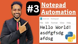 Open File Read Content Notepad Automation PyWinAuto Python Automation Windows 11