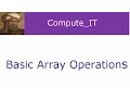 Basic Array Operations