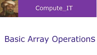 Basic Array Operations