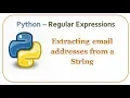 Python - Regular Expression to Find Emails from Strings