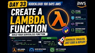 Day 33 Create a Lambda Function AWS Lambda KodeKloud 100 Days AWS