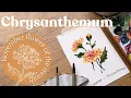 Watercolor Chrysanthemum - November birth month flower