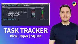 Create a Task Tracker App for the Terminal with Python Rich Typer Sqlite3
