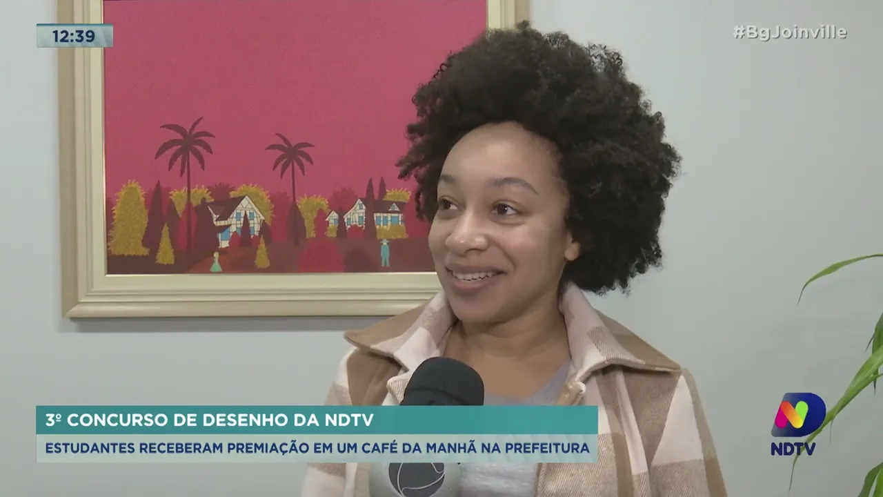 3º Concurso de Desenho da NDTV: estudantes receberam premiação em um café da manhã na prefeitura