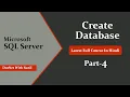 Create Database in SQL Server SQL Server Tutorial for Beginners Hindi