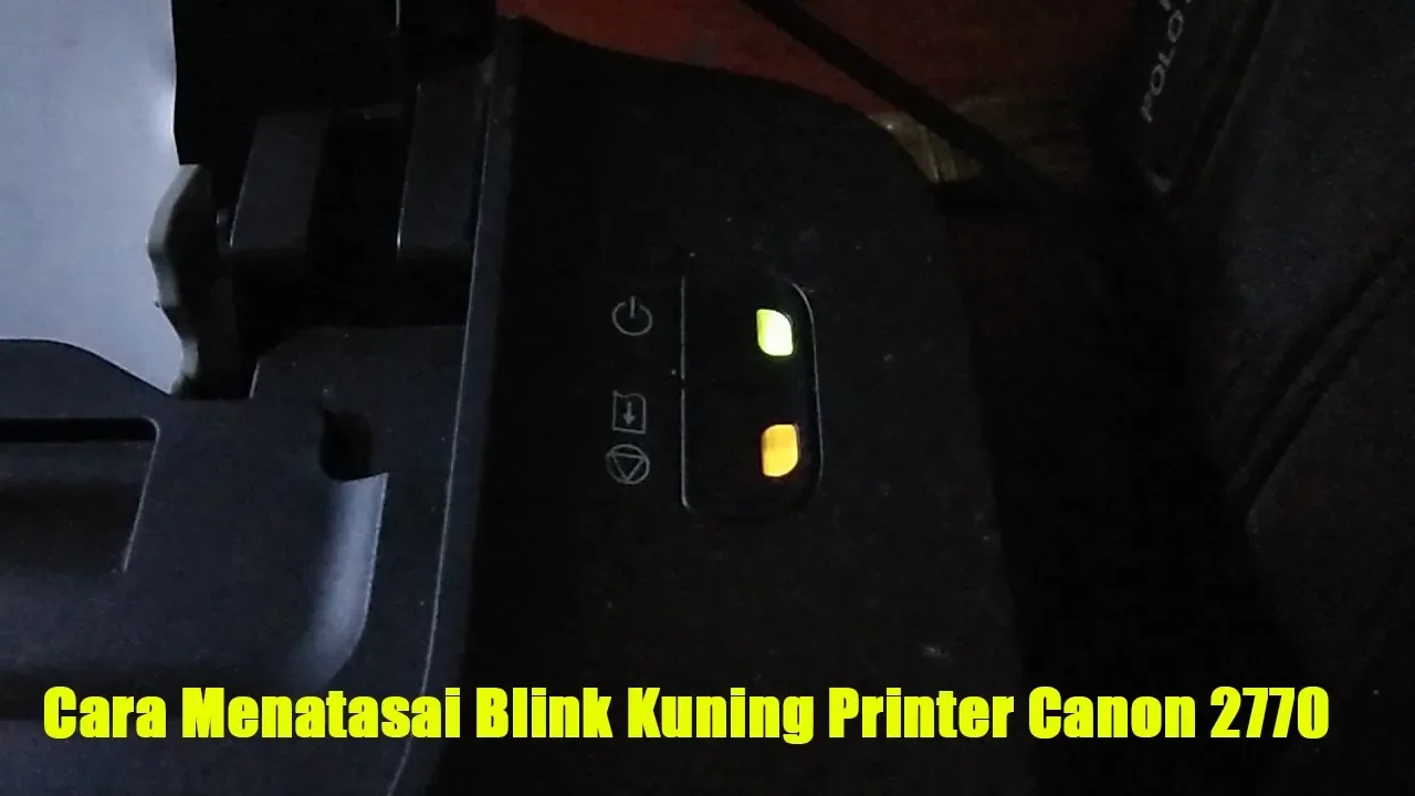 Penyebab printer canon ip2770 kedip lampu orange 4x adalah selang infus/tinta menghalangi katrij ber. 
