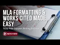 MLA Formatting Works Cited Made Easy TESU Peer Support Writing Webinar