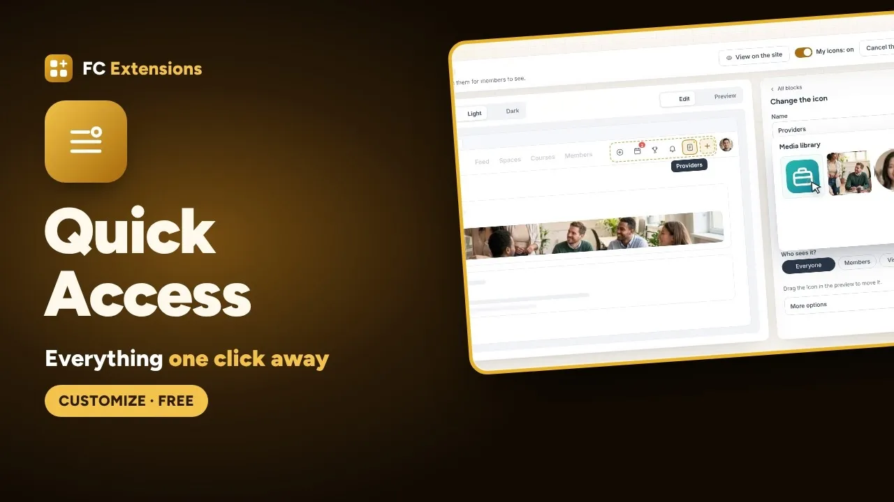Quick Access for FluentCommunity: shortcuts your members find in one click