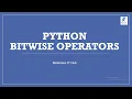 Python Bit-wise Operators