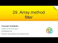 Array methods filter Javascript Foundation Training s In telugu 29