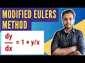 Modified Euler Method Numerical Methods Engineering Mathematics Example Solved - 1 Mathspedia