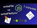 writeFile vs writeFileSync for Absolute Beginners Node JS 7 minutes