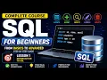 SQL Complete Course for Beginners youtube Lesson 1 Introduction to SQL