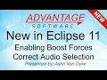 New in Eclipse 11 Enabling Boost Forces Correct Selection
