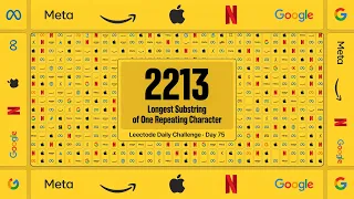 2213 Longest Substring of One Repeating Character