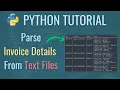 Python Parse Invoice Details from Text Files iCodingTamil