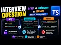 TypeScript Interview Questions any vs unknown vs never Explained