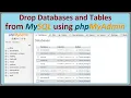 Drop Databases and Tables from MySQL Using phpMyAdmin