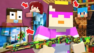 赤ちゃんになってめっちゃカメレオンやってみた！【ぷちひなコラボ】【まいくら / マインクラフト】