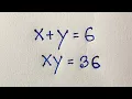 Solve for x y in this nice algebra problem Math olympiad Mathematics