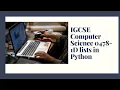 IGCSE Computer Science 2023-25 - Topic 8 Programming