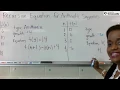 ALGEBRA 1 Sequences part 2 Recursive Equations