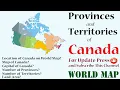 Provinces and Territories of Canada Map of Canada