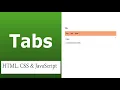 Create Responsive Tabs with CSS and JavaScript Step-by-Step Tutorial for Beginners