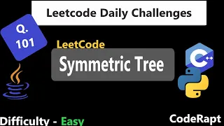 Symmetric Tree Q 101 Easy Python C Java LeetCode Daily Challenges