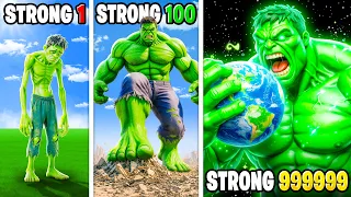 Weakest to STRONGEST HULK In GTA 5!