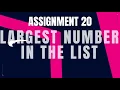 Largest number in the list Assignment 20 Nxtwave ccbp 4 0 telugu Python tips tricks coding
