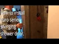 How to install swinging shower door euro series framed shower