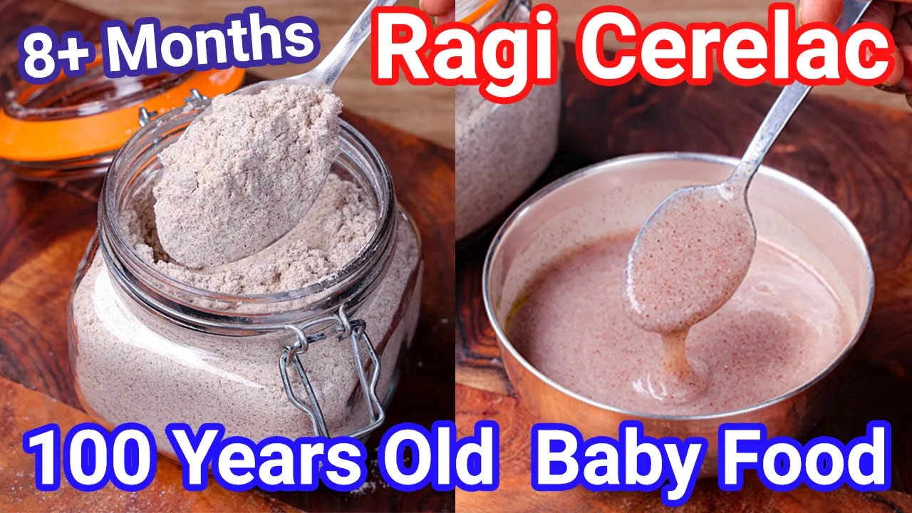 100 Year Old Baby Food - Homemade Ragi Ceralac Powder   Instant Ragi Porridge Meal for Babies