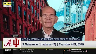 GET UP | Paul Finebaum BOLD predictions for CFP Quarterfinal: Alabama vs Indiana? Miami vs Ohio St?