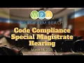 Code Compliance Special Magistrate Hearing March 18 2026